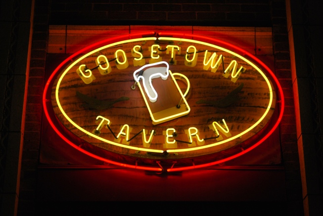 Goosetown Tavern Neon Sign